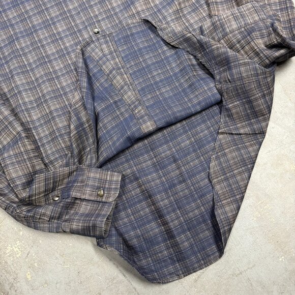 John Varvatos Long Sleeve Shirt Button Up Lightweight Plaid Cotton Medium - Picture 6 of 8